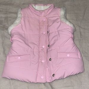 Janie and Jack Pink Puffer Vest size 12-24 months